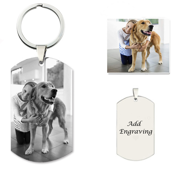 Personalized Photo Keychain Titanium Steel