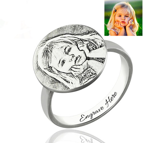 Personalized Photo Engraved Ring